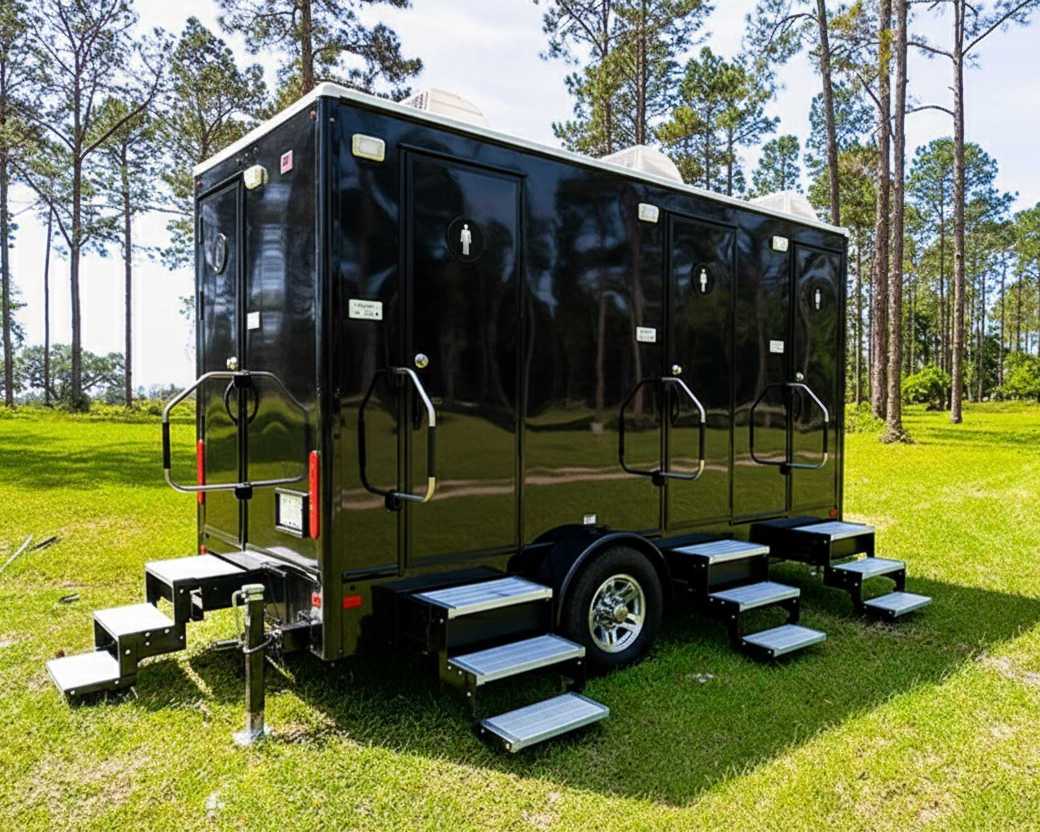 Luxury restroom trailer rental