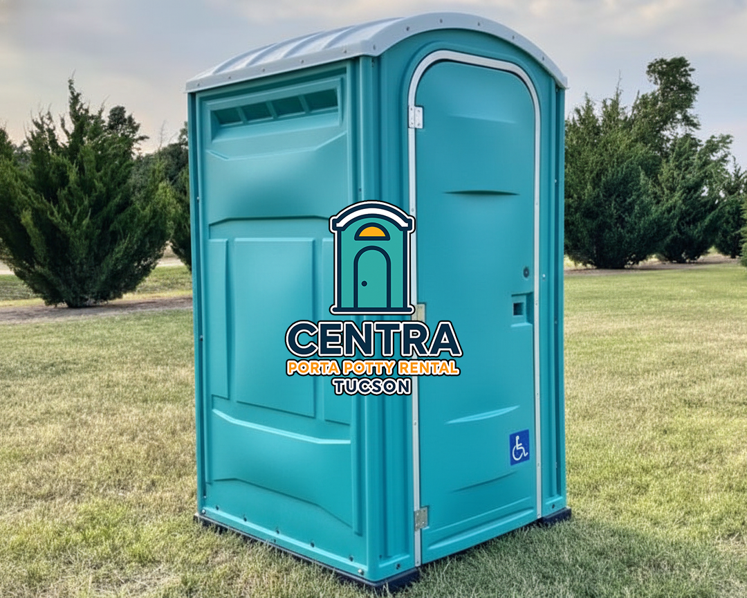 ADA compliant porta potty with wheelchair accessibility